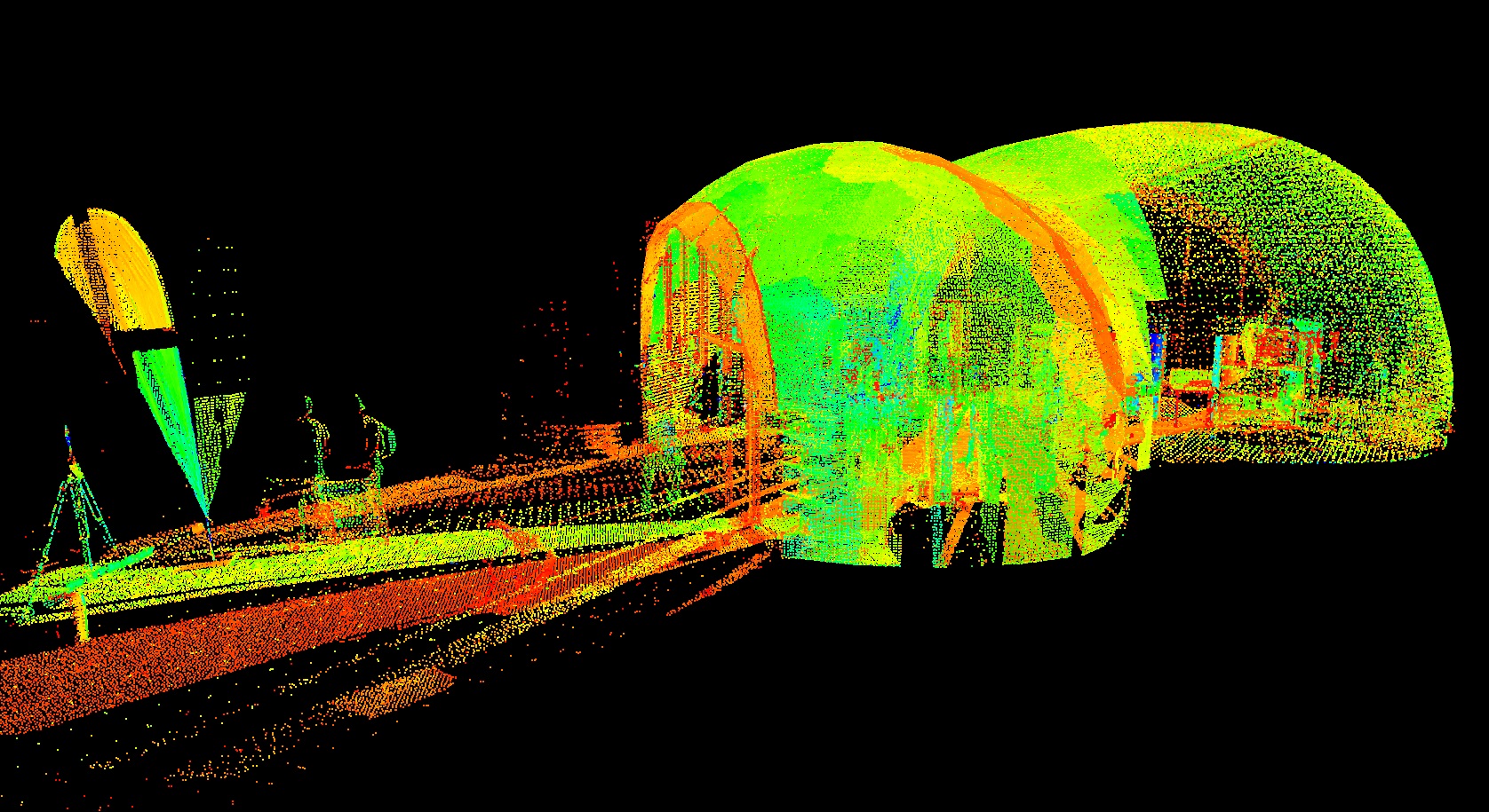 Laserscanner-Darstellung eines Architekturobjekts