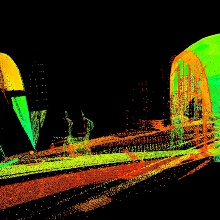 Laserscanner-Darstellung eines Architekturobjekts