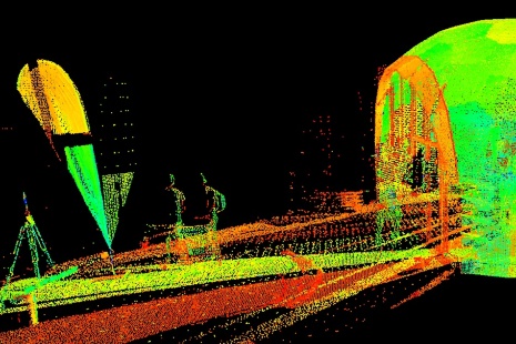 Laserscanner-Darstellung eines Architekturobjekts
